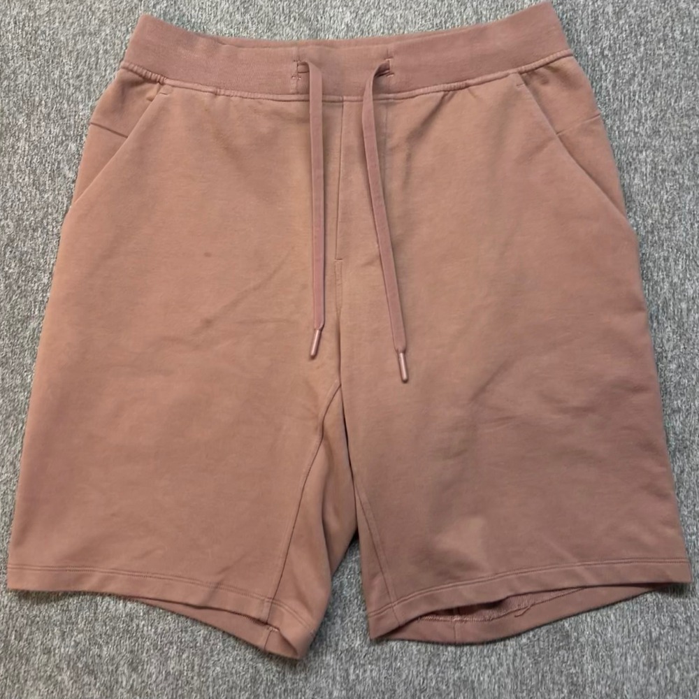 Lululemon‎ City Sweat Short 9 inch French Terry Mauve Brown Mens Medium